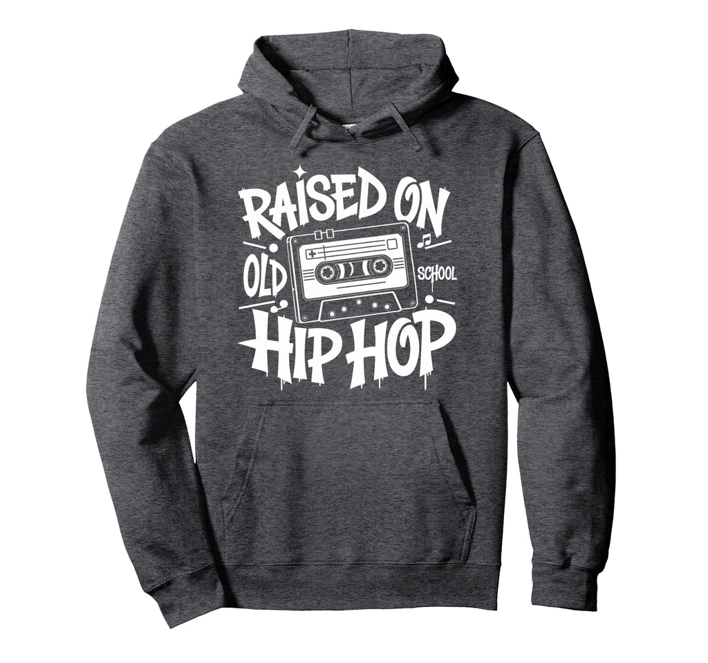 Raised Old School Hip Hop Cassette Hoodie - Unique Graphic for Adults - T-Shirt, Sweatshirt, Hoodie