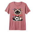 Kawaii Soccer Cat Just Who Loves T-Shirt - Trendy Graphic for Adults - T-Shirt, Sweatshirt, Hoodie