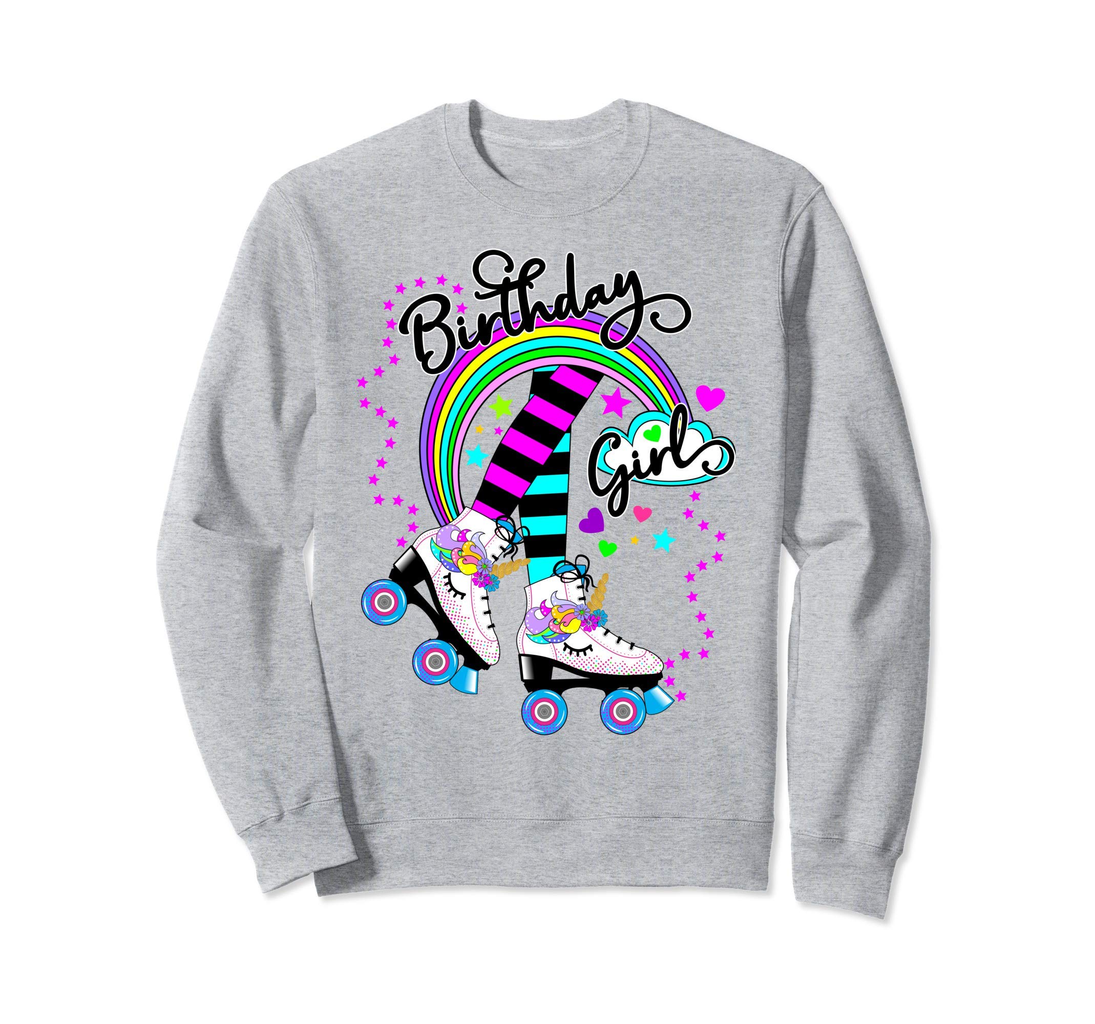 Unicorn Roller Skate Birthday Sweatshirt - Minimalist Print Men Women - T-Shirt, Sweatshirt, Hoodie