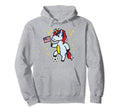 Usa America Flag Unicorn Football Soccer Hoodie - Aesthetic Graphic Unisex - T-Shirt, Sweatshirt, Hoodie