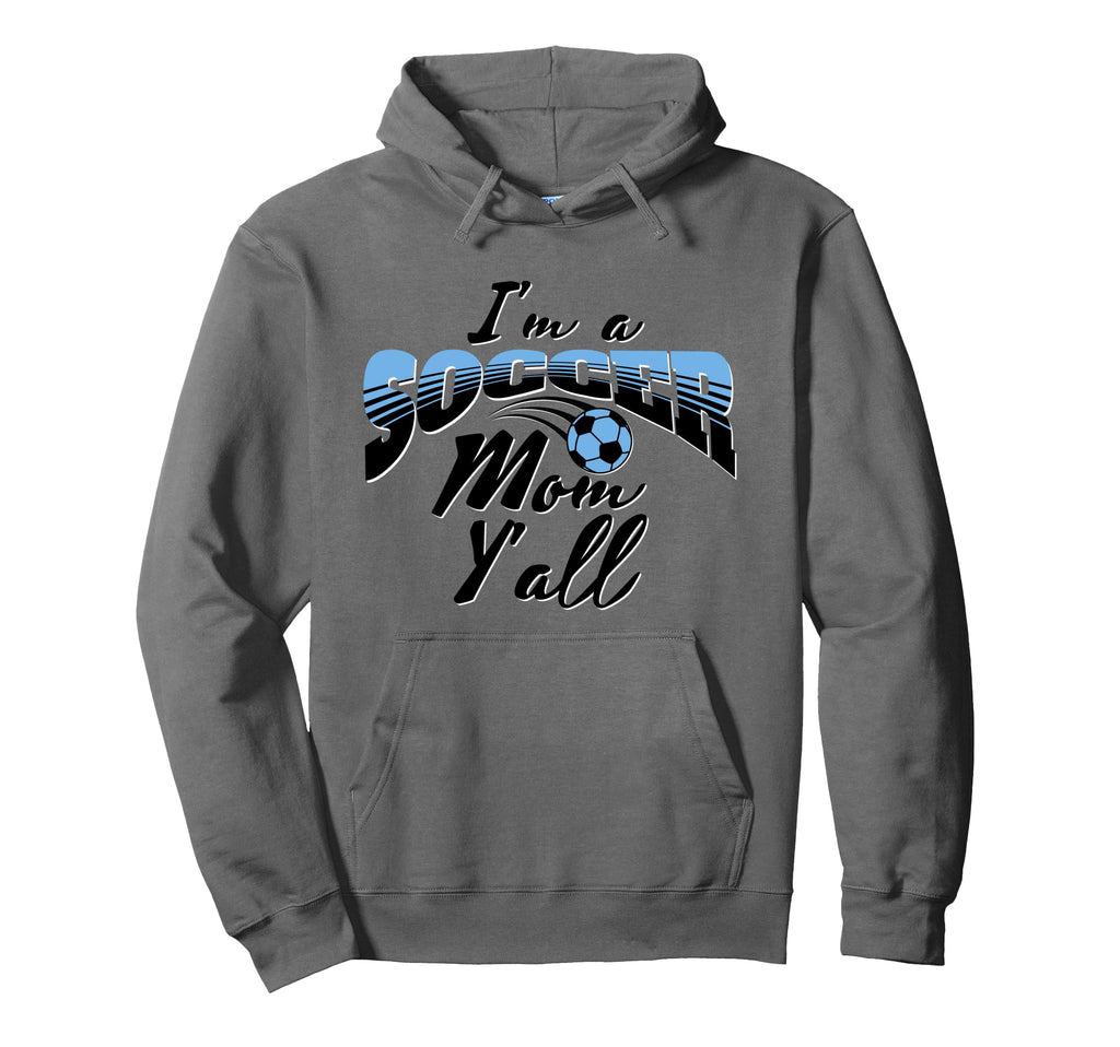Mom Soccer Lover Soccer Mom Gift Blue Hoodie - Trendy Graphic for Adults - T-Shirt, Sweatshirt, Hoodie