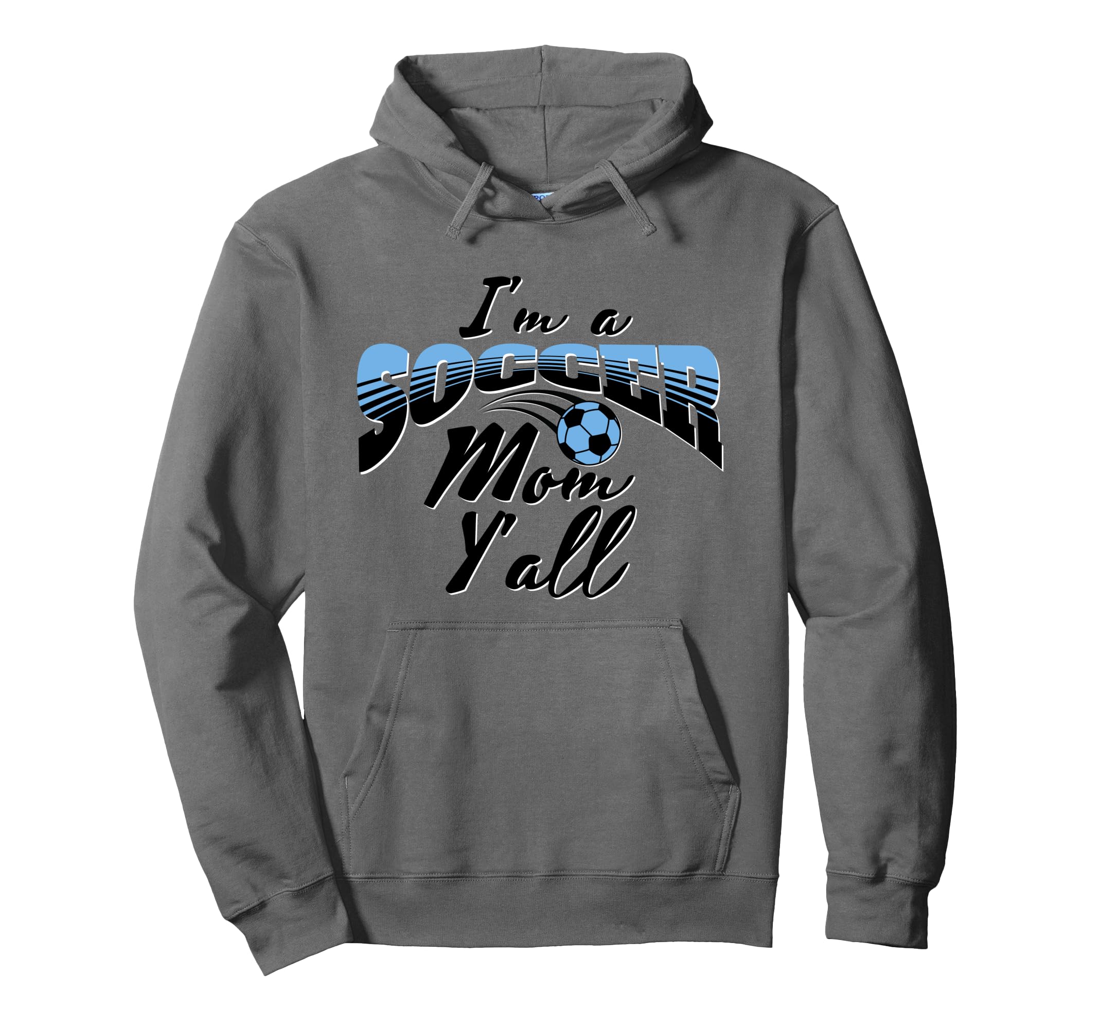 Mom Soccer Lover Soccer Mom Gift Blue Hoodie - Trendy Graphic for Adults - T-Shirt, Sweatshirt, Hoodie
