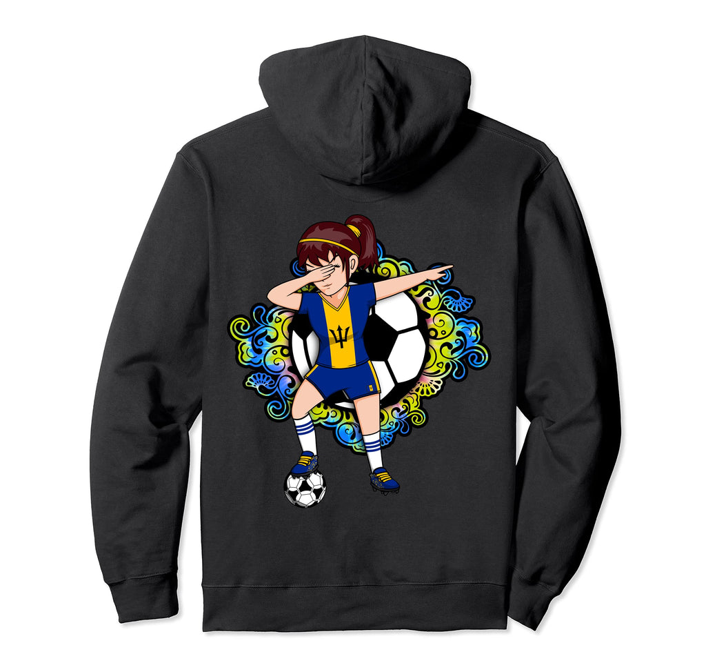Dabbing Soccer Barbados Jersey Floral Hoodie - Custom Art Print Unisex - T-Shirt, Sweatshirt, Hoodie