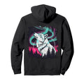Howling Wolf Aurora 90S Grunge Aesthetic Hoodie - Graphic Print Men Women - T-Shirt, Sweatshirt, Hoodie