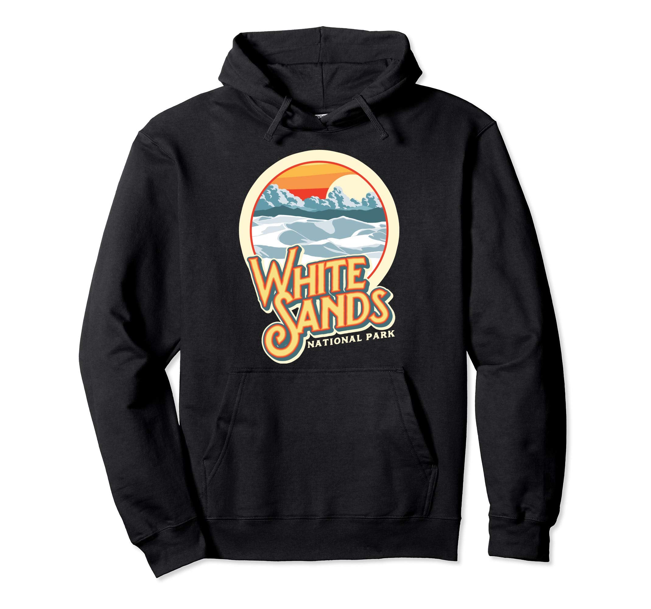 White Sand National Park Vibe Eighties Hoodie - Graphic Print for Adults - T-Shirt, Sweatshirt, Hoodie