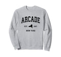 Arcade New York Ny Athletic Black Sweatshirt - Streetwear Style Unisex - T-Shirt, Sweatshirt, Hoodie