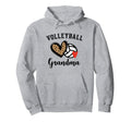 Volleyball Grandma Leopard Heart Hoodie - Minimalist Print for Adults - T-Shirt, Sweatshirt, Hoodie
