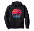 Basketball Sunset Palm 80S Outrun Hoodie - Aesthetic Graphic Men Women - T-Shirt, Sweatshirt, Hoodie