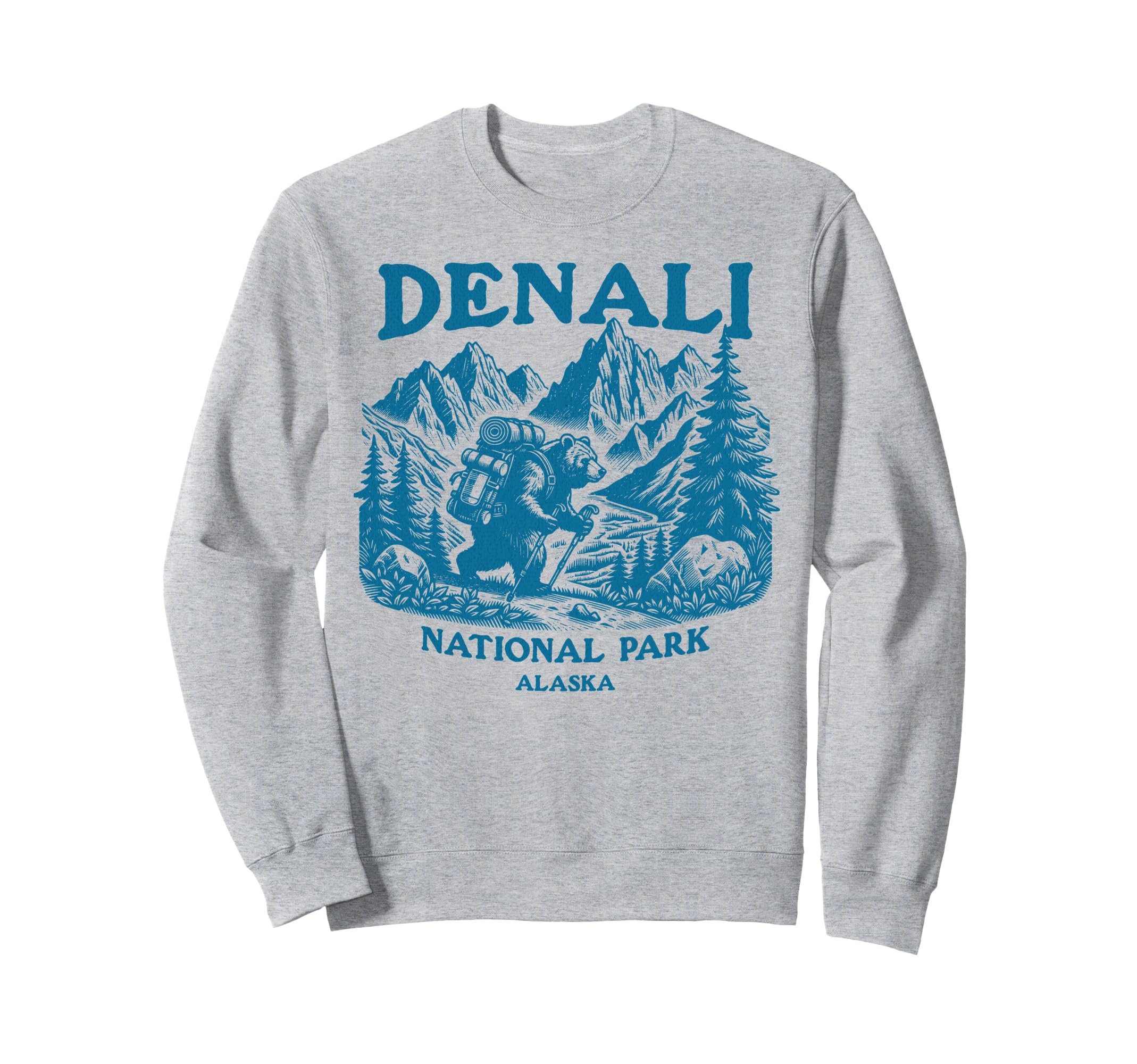Wildlife And Denali National Sweatshirt - Fun Novelty Design Men Women - T-Shirt, Sweatshirt, Hoodie