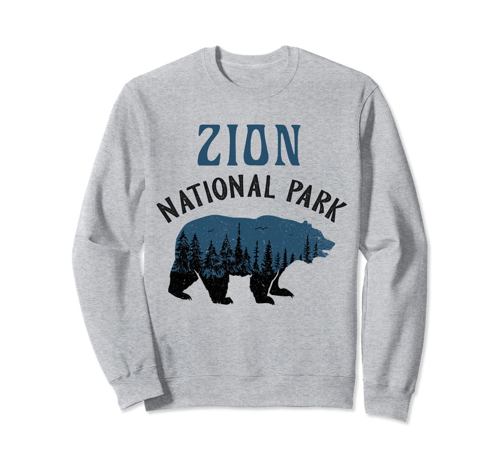 Zion National Park Utah Grizzly Bear Sweatshirt - Unique Graphic Men Women - T-Shirt, Sweatshirt, Hoodie