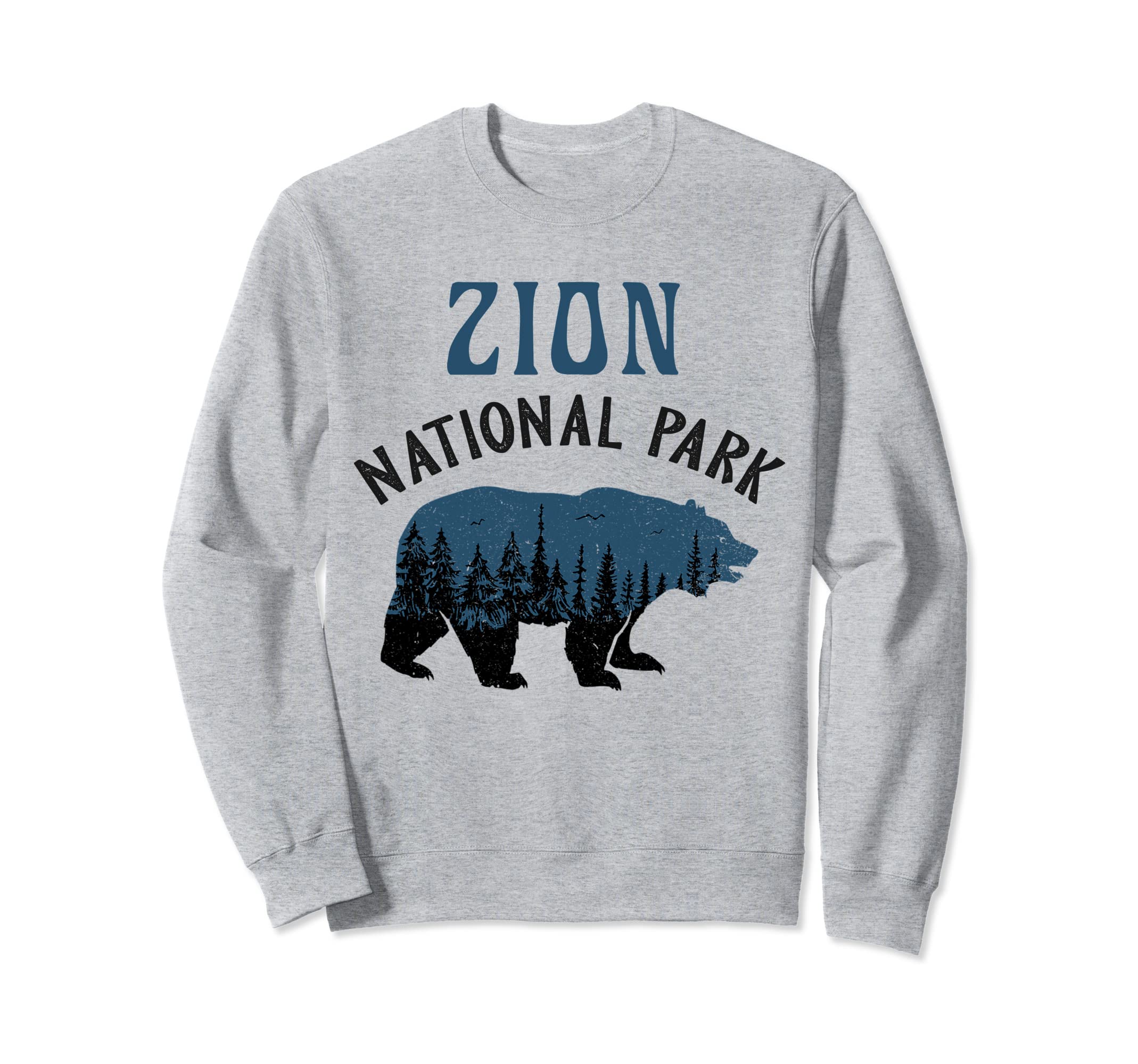 Zion National Park Utah Grizzly Bear Sweatshirt - Unique Graphic Men Women - T-Shirt, Sweatshirt, Hoodie