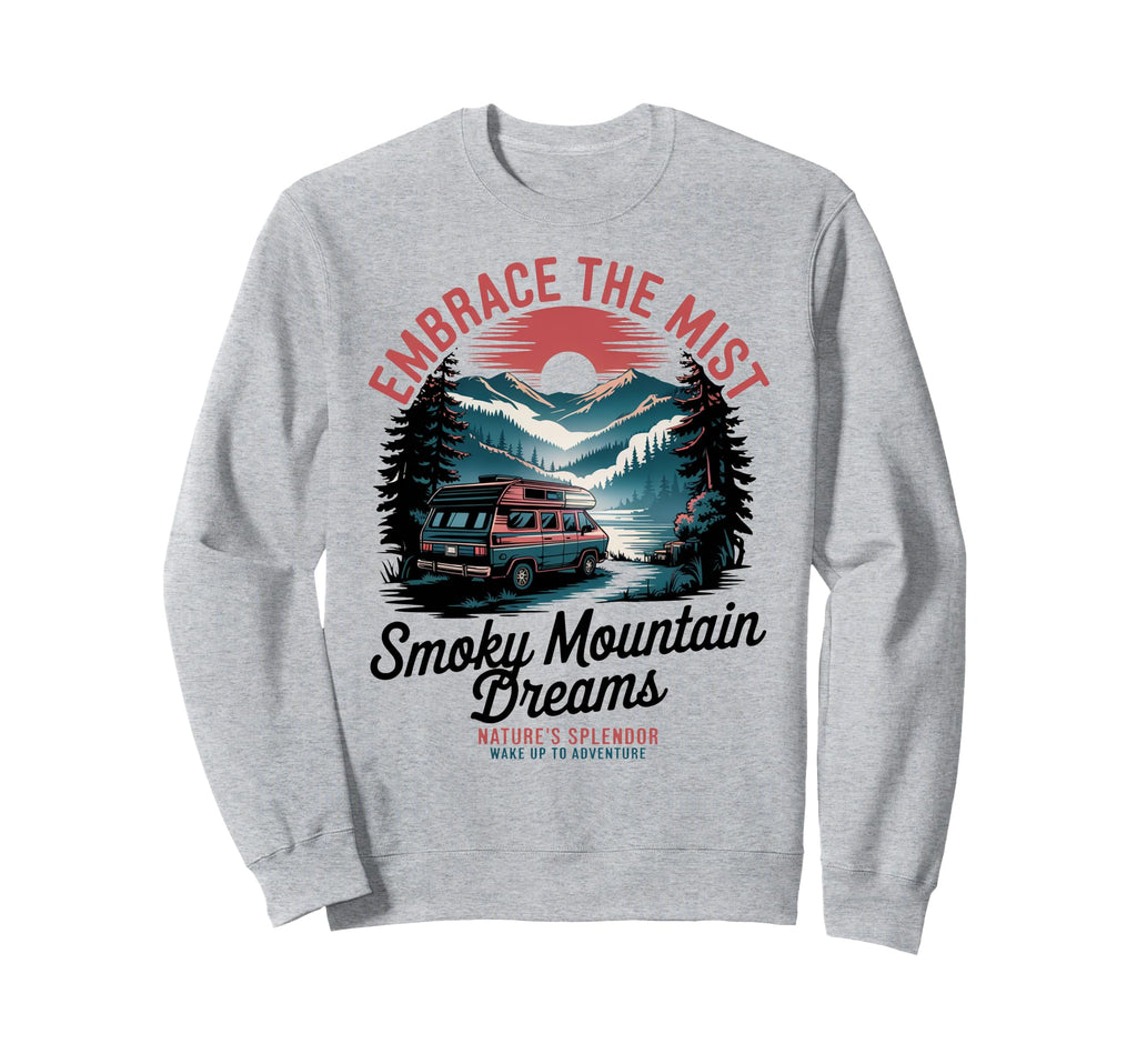 Great Smoky Mountains Camping Sweatshirt - Minimalist Print Men Women - T-Shirt, Sweatshirt, Hoodie