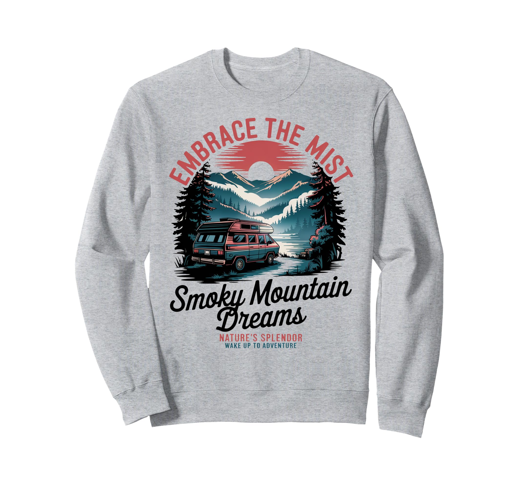 Great Smoky Mountains Camping Sweatshirt - Minimalist Print Men Women - T-Shirt, Sweatshirt, Hoodie