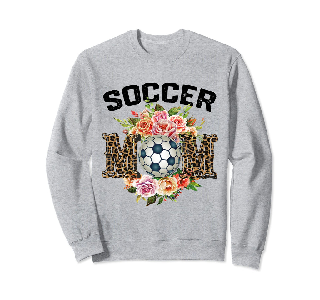 Soccer Mom Floral Flowers Soccer Sweatshirt - Minimalist Print Unisex - T-Shirt, Sweatshirt, Hoodie