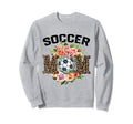 Soccer Mom Floral Flowers Soccer Sweatshirt - Minimalist Print Unisex - T-Shirt, Sweatshirt, Hoodie