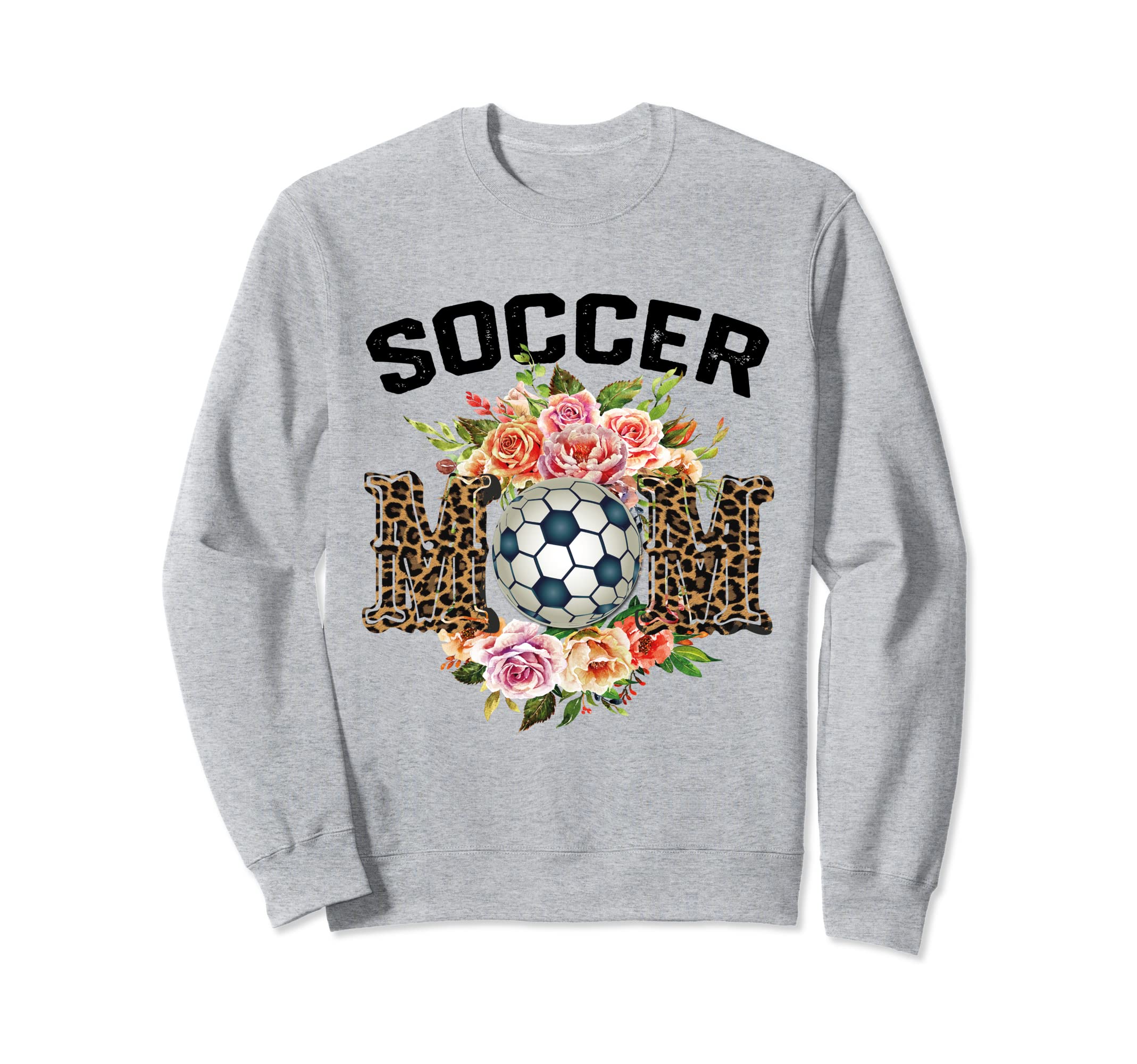 Soccer Mom Floral Flowers Soccer Sweatshirt - Minimalist Print Unisex - T-Shirt, Sweatshirt, Hoodie