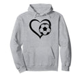Soccer Heart Soccer Ball Heart Hoodie - Fun Novelty Design Men Women - T-Shirt, Sweatshirt, Hoodie
