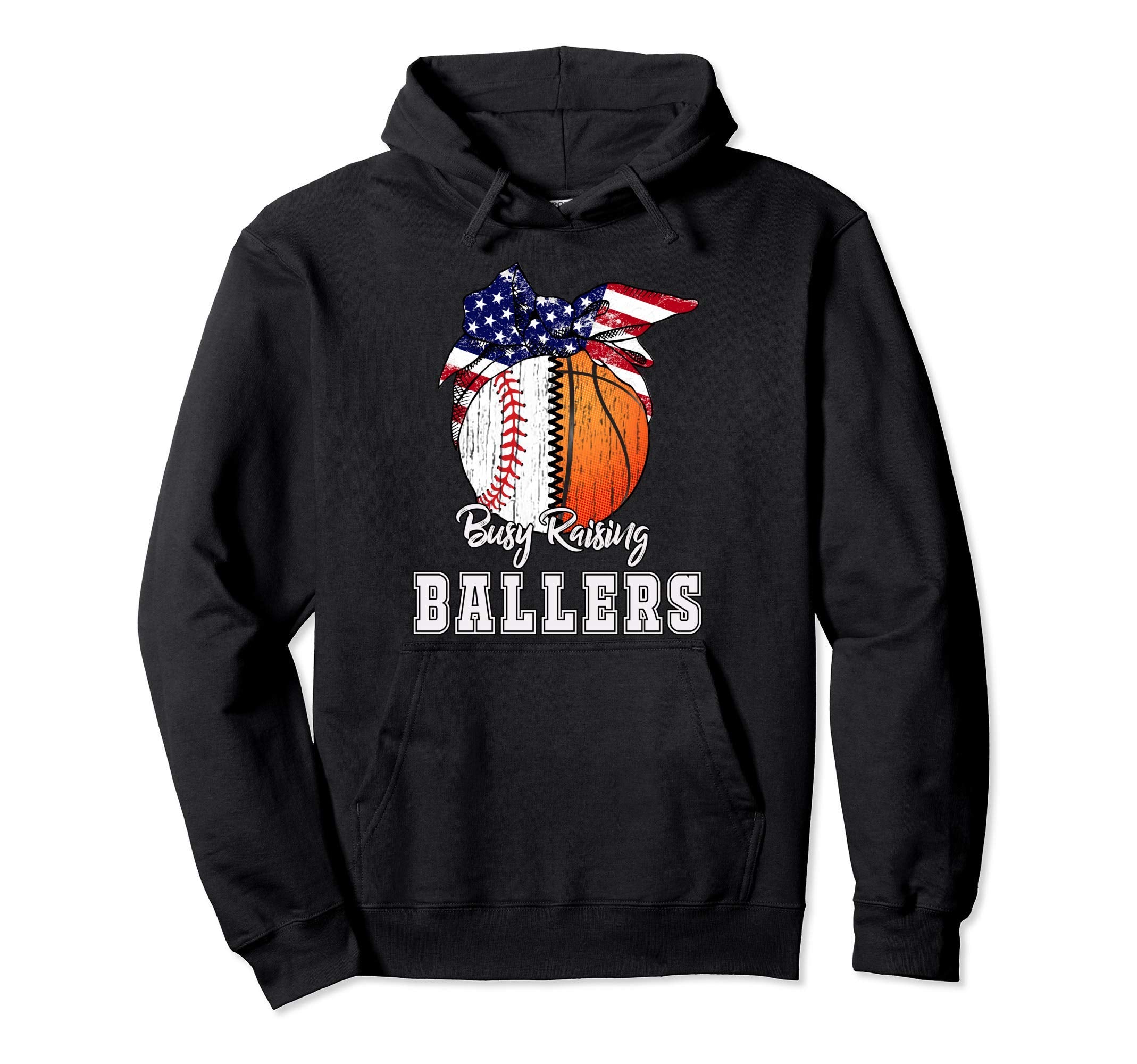 Busy Raising Ballers Baseball Hoodie - Custom Art Print Men Women - T-Shirt, Sweatshirt, Hoodie