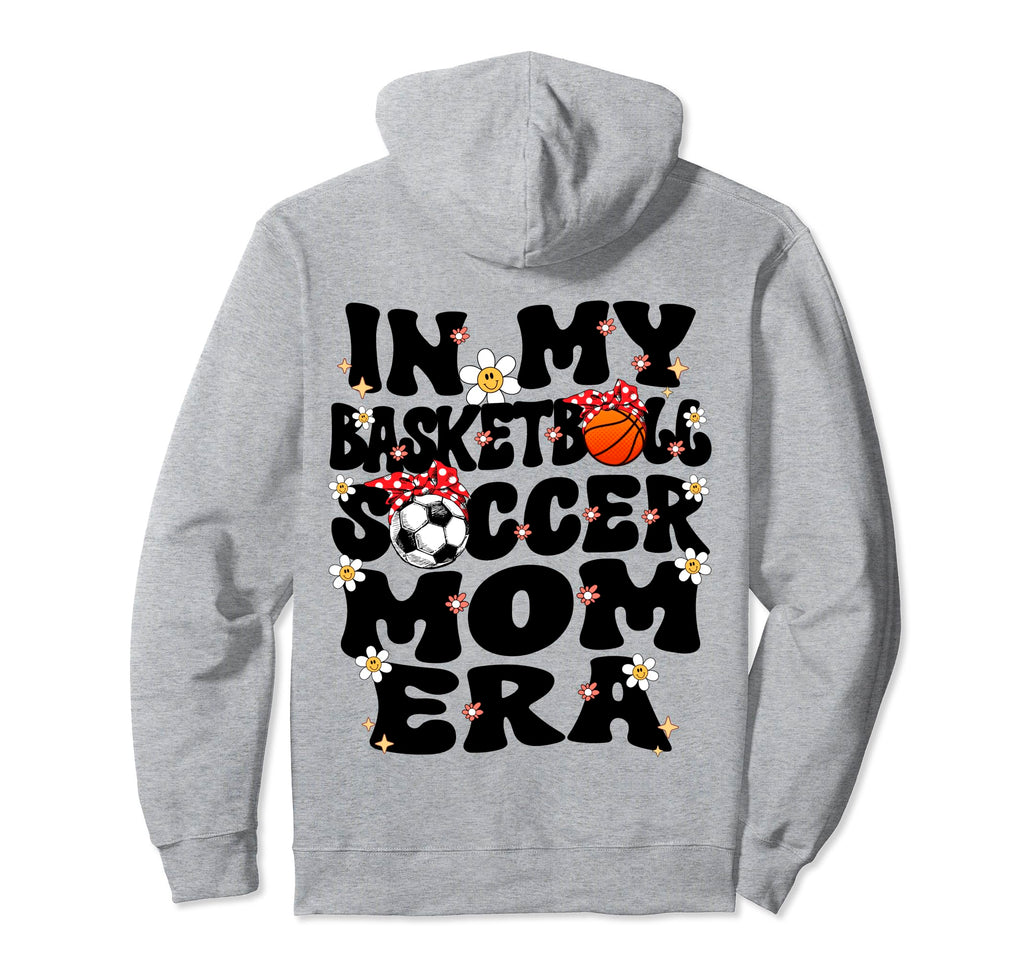 My Basketball Soccer Mom Era Groovy Hoodie - Custom Art Print Men Women - T-Shirt, Sweatshirt, Hoodie