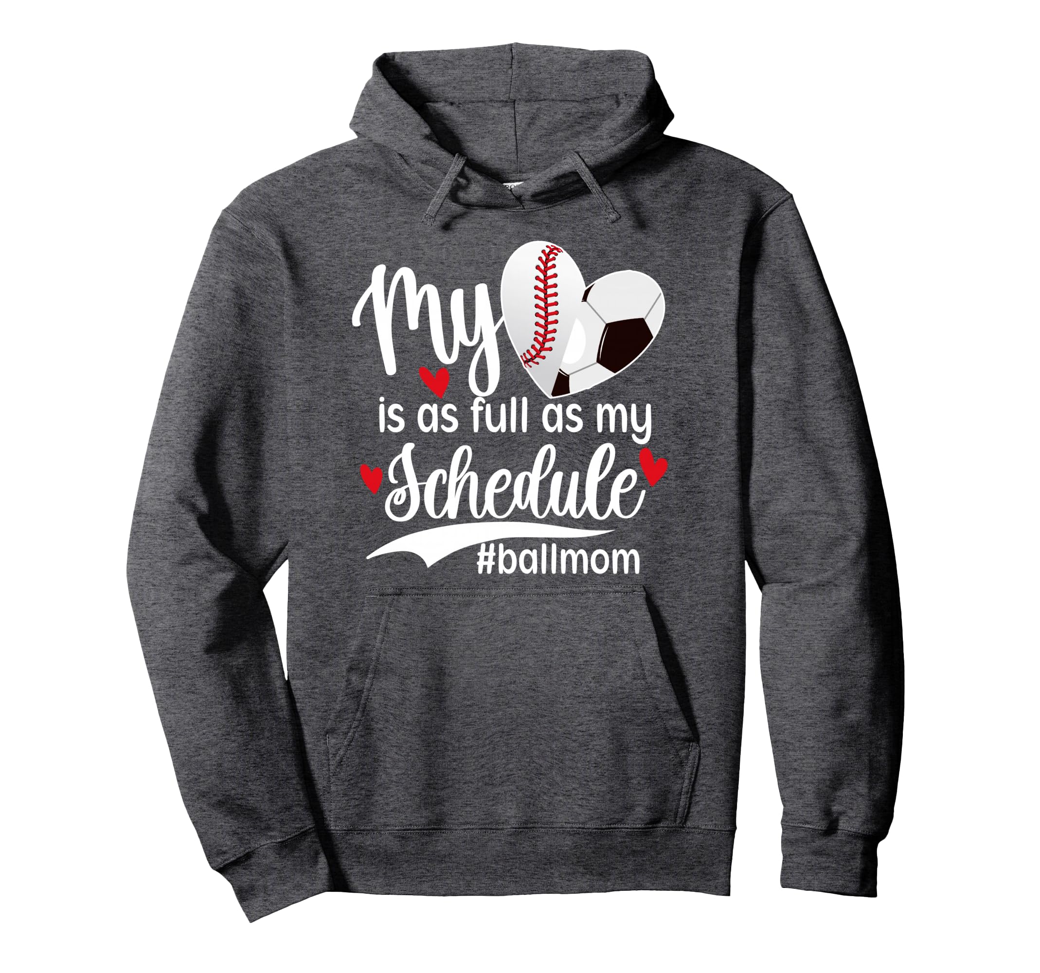 Ball Mom Proud Baseball Soccer Mom Hoodie - Unique Graphic Unisex - T-Shirt, Sweatshirt, Hoodie