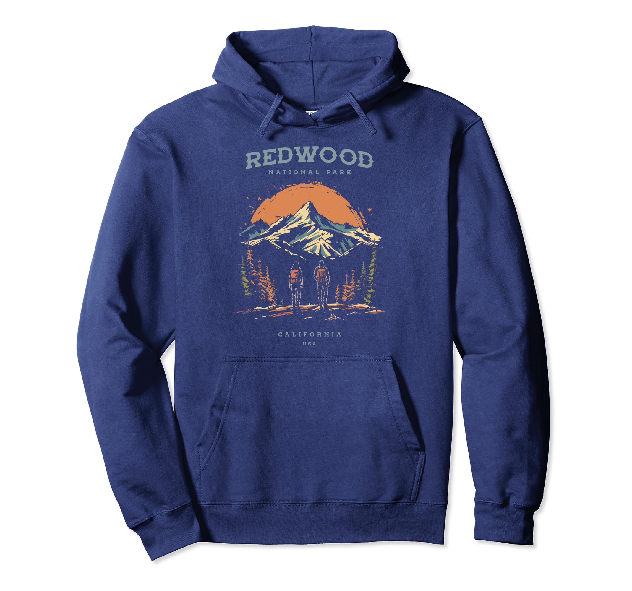 Redwood National Park Backpacking Hiking Hoodie - Trendy Graphic for Adults - T-Shirt, Sweatshirt, Hoodie