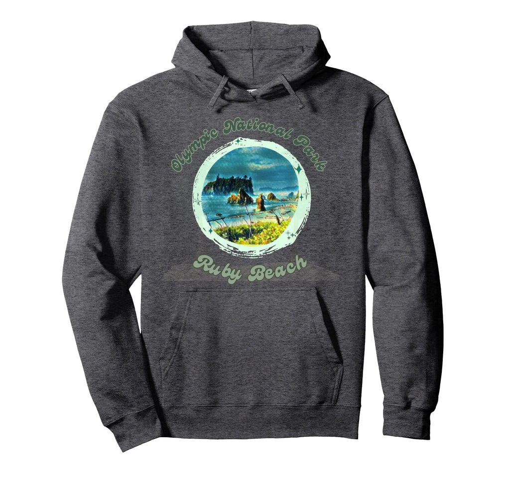 Ruby Beach Olympic National Park Hoodie - Fun Novelty Design for Adults - T-Shirt, Sweatshirt, Hoodie