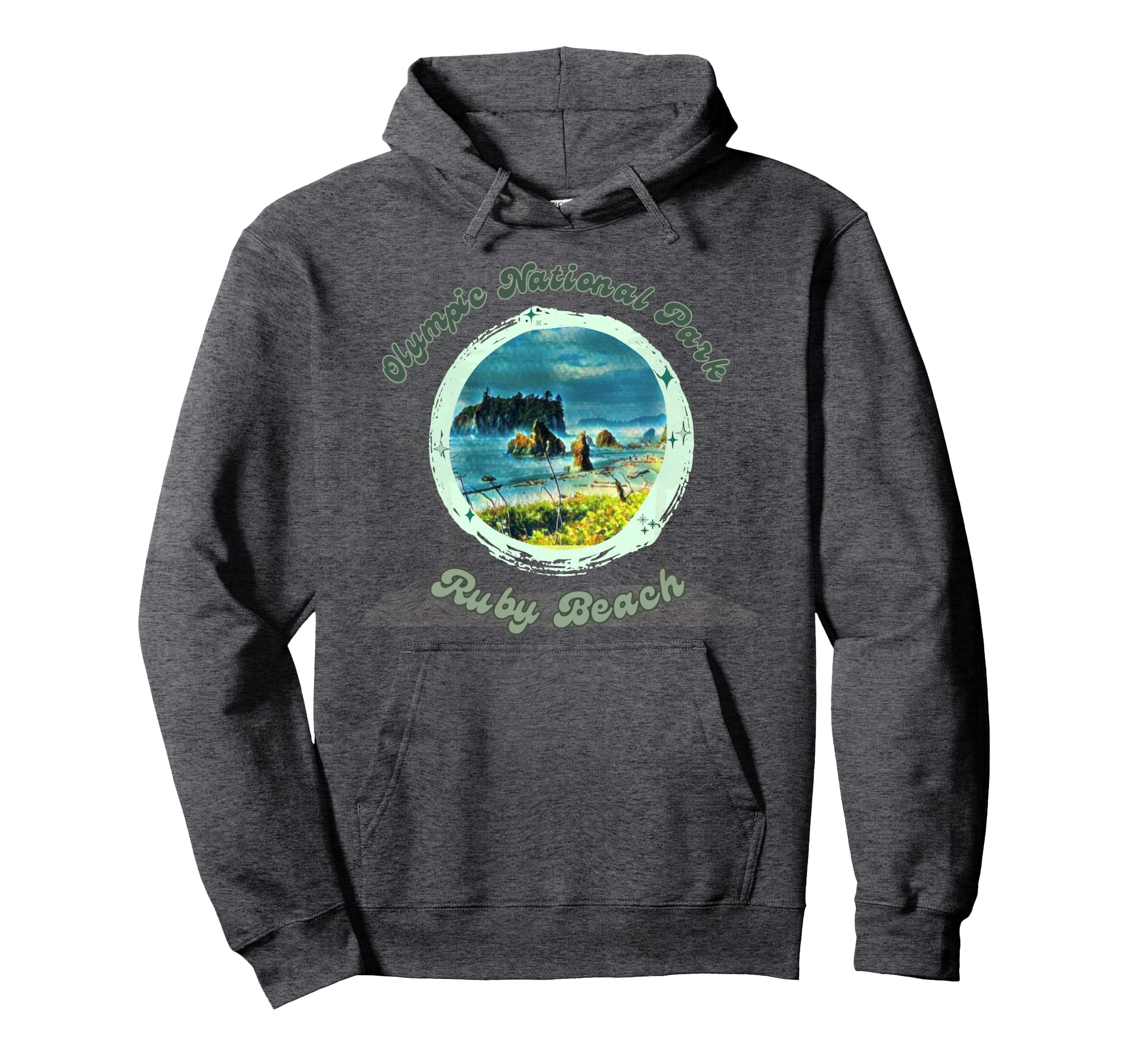 Ruby Beach Olympic National Park Hoodie - Fun Novelty Design for Adults - T-Shirt, Sweatshirt, Hoodie