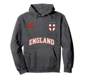 England Football Team Number 10 Hoodie - Fun Novelty Design for Adults - T-Shirt, Sweatshirt, Hoodie