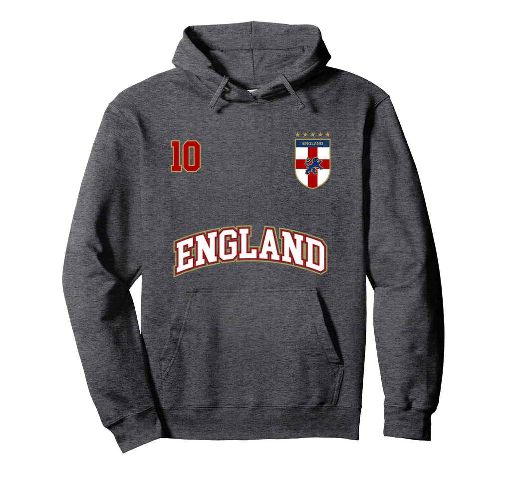 England Football Team Number 10 Hoodie - Casual Everyday Wear Unisex - T-Shirt, Sweatshirt, Hoodie