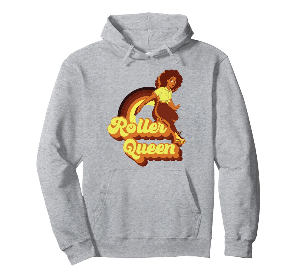 Roller Skating Skate 1970S Afro Hoodie - Unique Graphic Unisex - T-Shirt, Sweatshirt, Hoodie