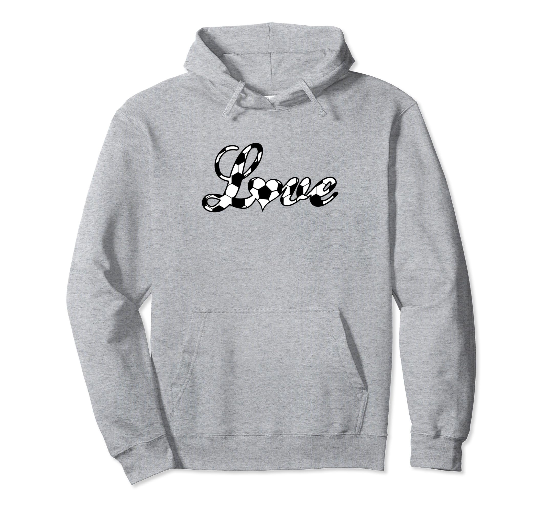 Love Soccer Ball Heart Soccer Mom Hoodie - Trendy Graphic for Adults - T-Shirt, Sweatshirt, Hoodie
