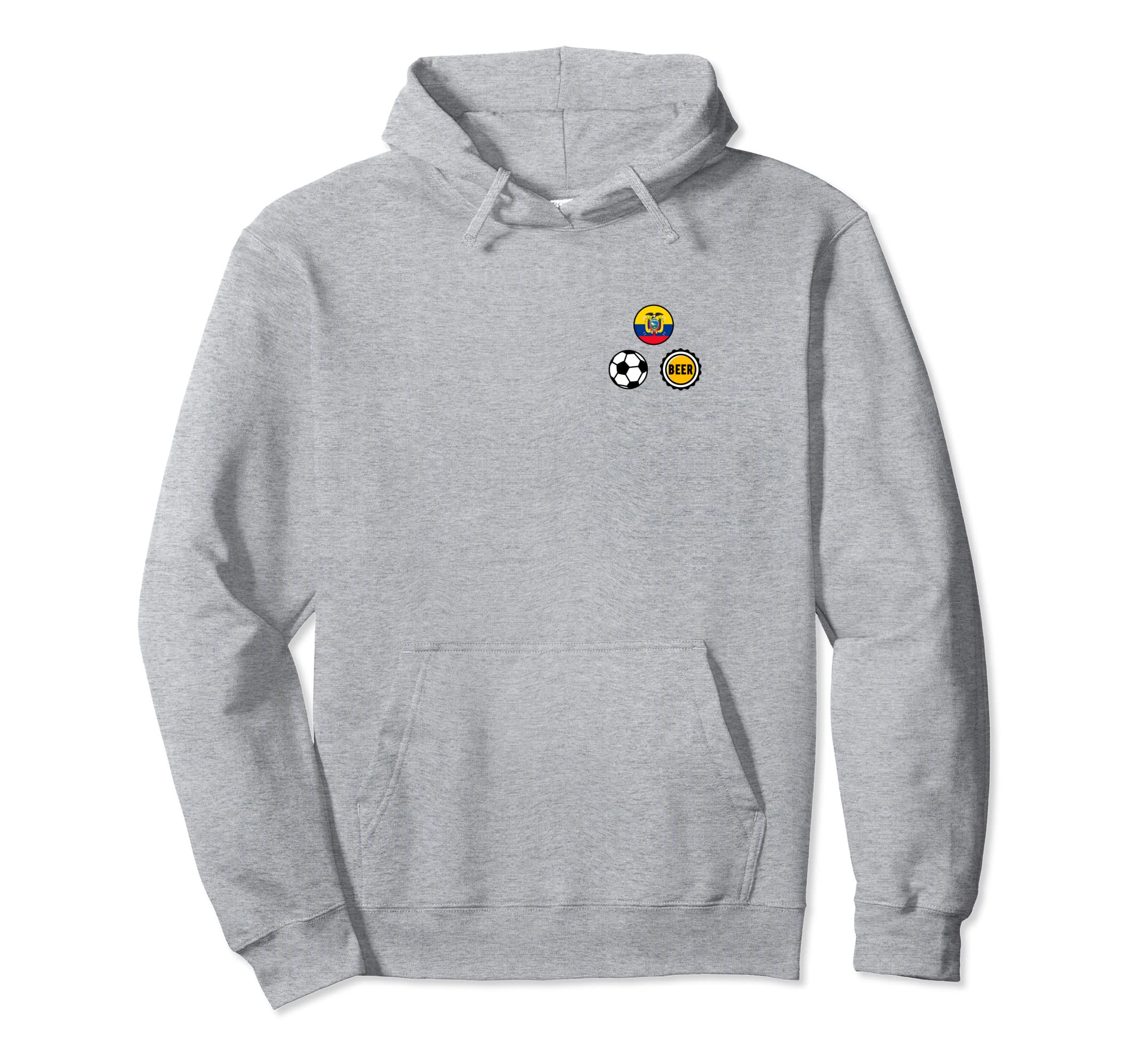 Ecuador Flag Soccer Beer Pocket Football Hoodie - Graphic Print Men Women - T-Shirt, Sweatshirt, Hoodie
