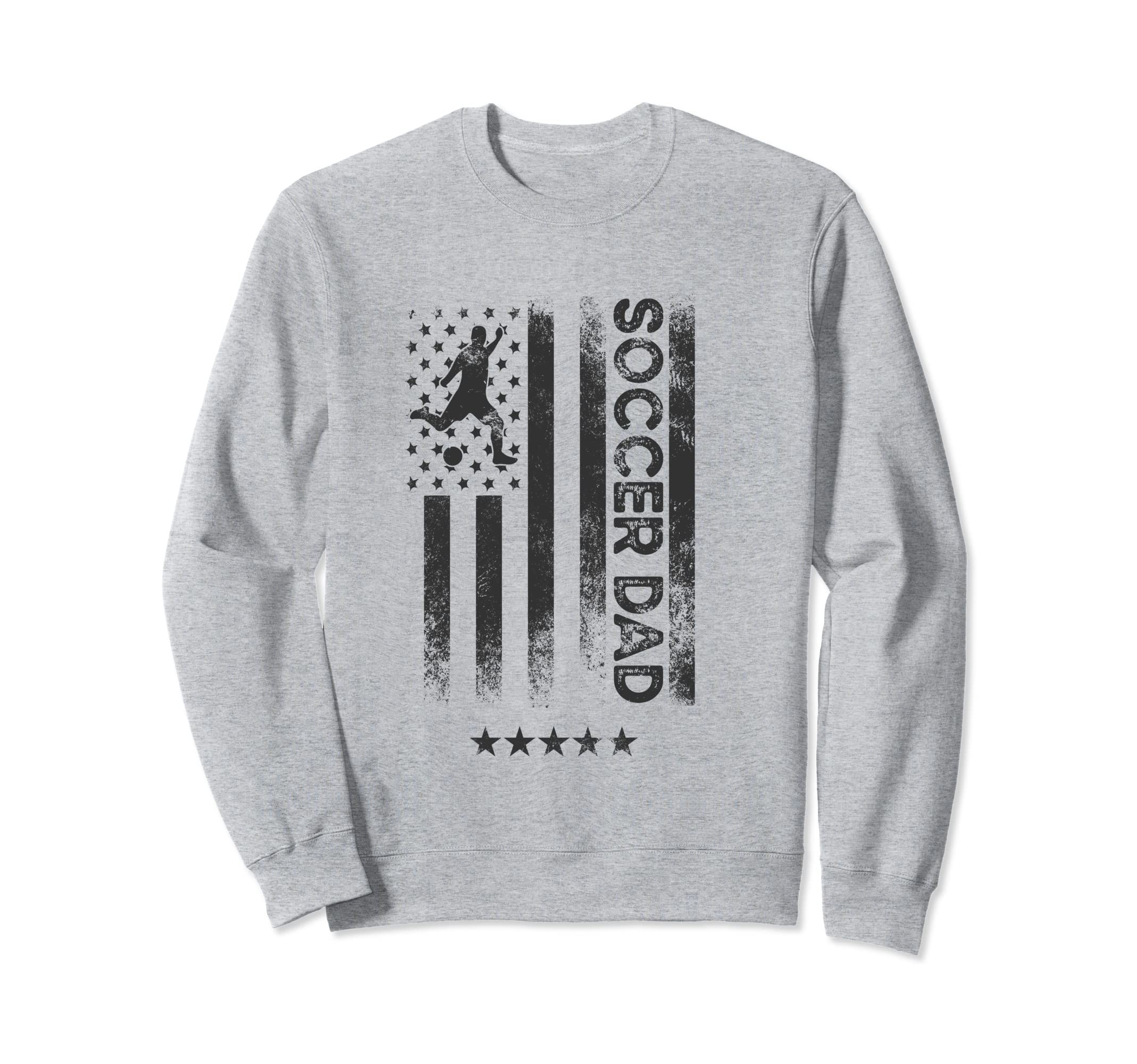 Usa American Flag Soccer Dad Sweatshirt - Graphic Print Unisex - T-Shirt, Sweatshirt, Hoodie
