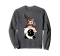Bowling And Gnome Leopard Floral Sweatshirt - Custom Art Print Men Women - T-Shirt, Sweatshirt, Hoodie