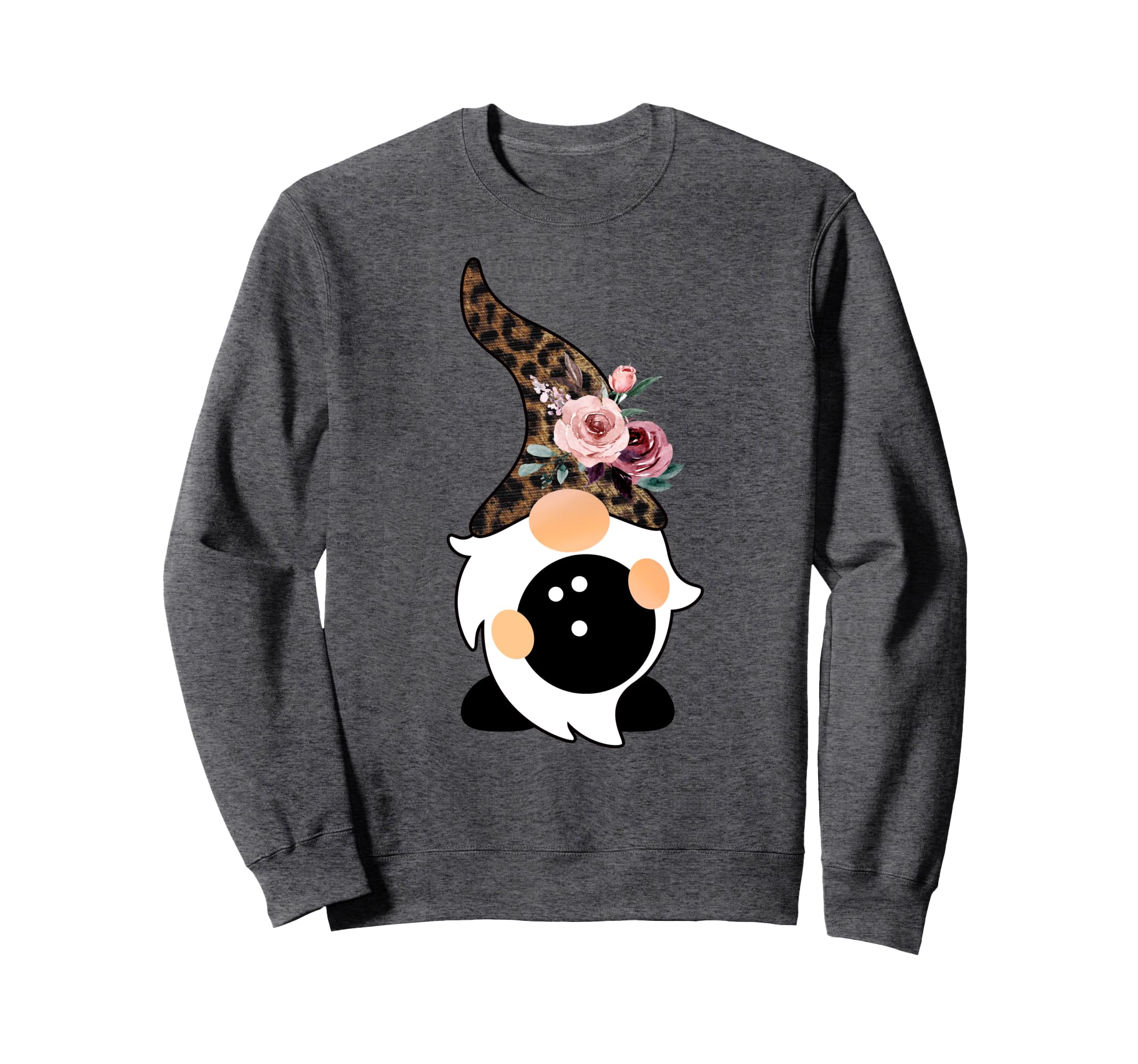 Bowling And Gnome Leopard Floral Sweatshirt - Custom Art Print Men Women - T-Shirt, Sweatshirt, Hoodie