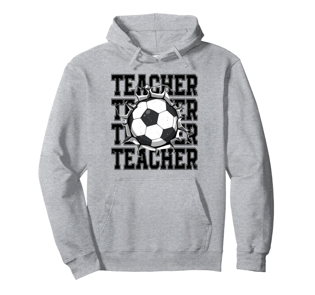 Soccer Teacher Cracked Wall Family Hoodie - Graphic Print for Adults - T-Shirt, Sweatshirt, Hoodie