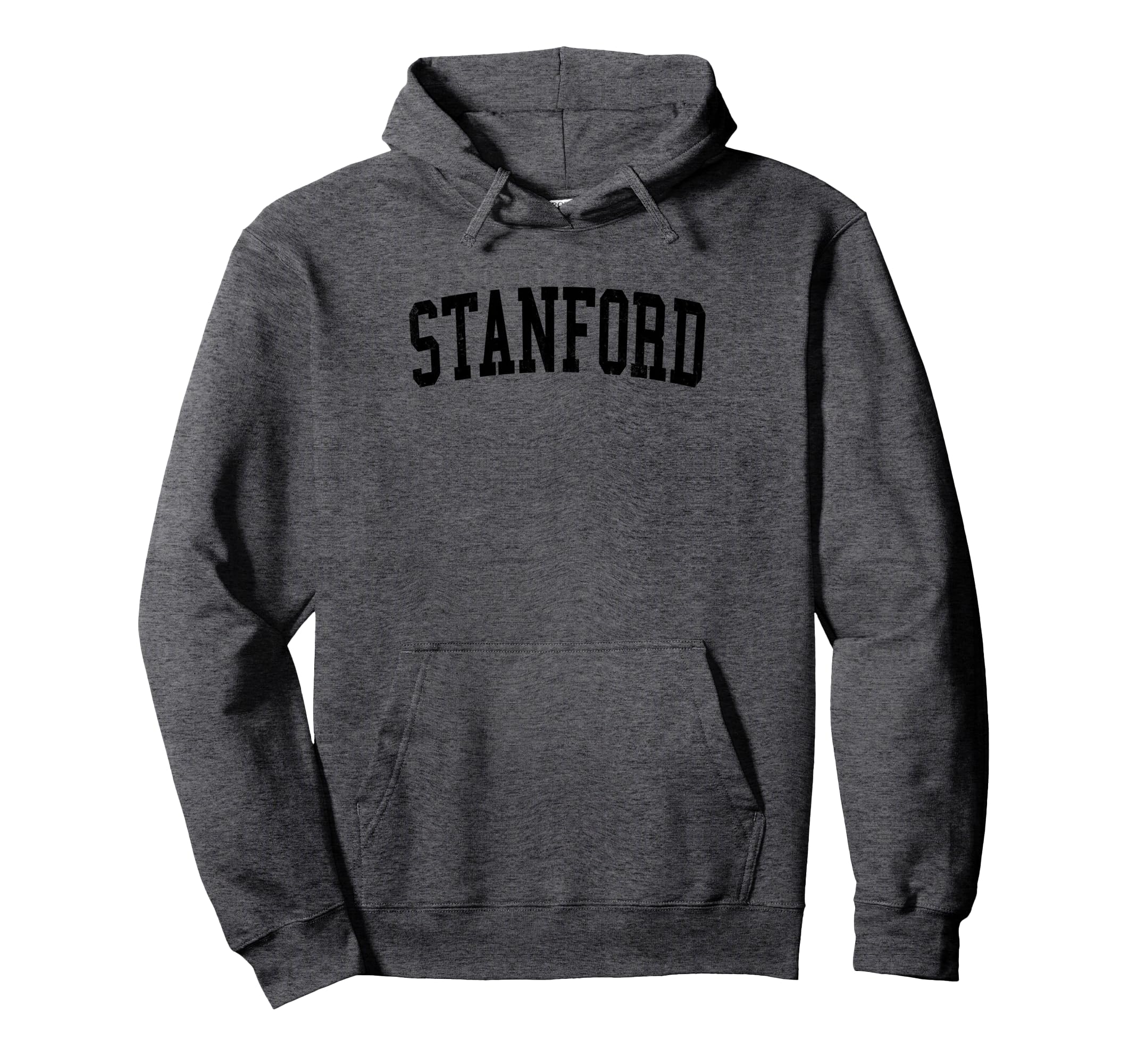 Stanford Ca Distressed Black Varsity Hoodie - Minimalist Print for Adults - T-Shirt, Sweatshirt, Hoodie