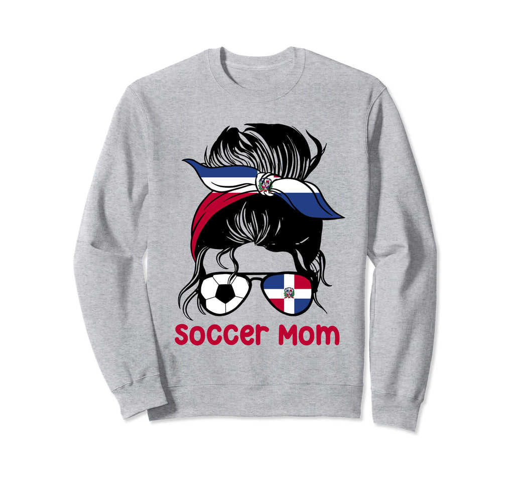 Soccer Mom Dominican Messy Bun Sweatshirt - Novelty Apparel for Adults - T-Shirt, Sweatshirt, Hoodie