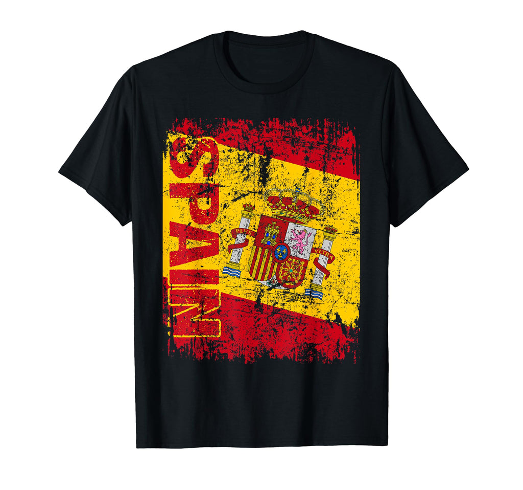 Spain Flag Distressed Spain T-Shirt - Streetwear Style Men Women - T-Shirt, Sweatshirt, Hoodie