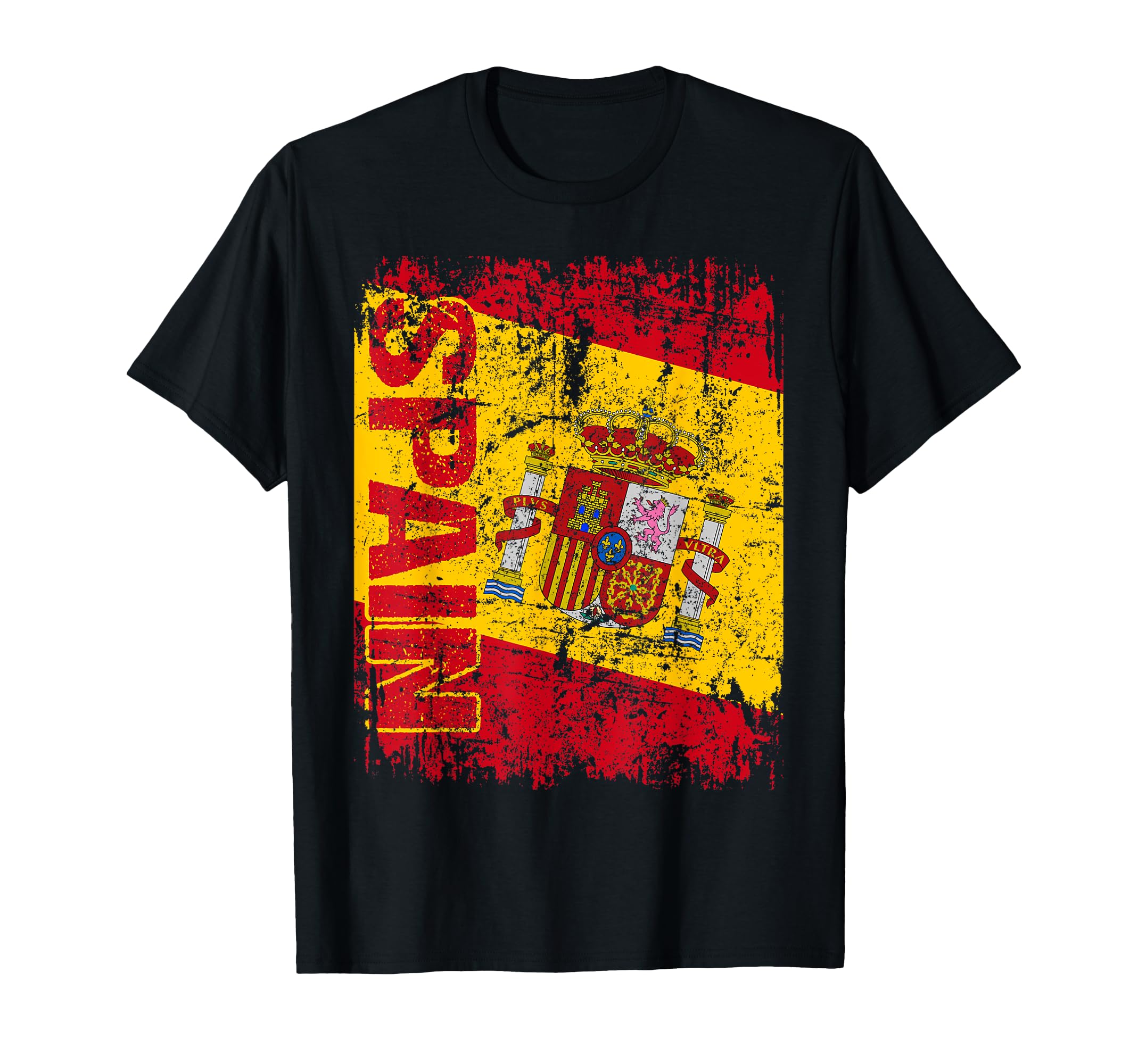 Spain Flag Distressed Spain T-Shirt - Streetwear Style Men Women - T-Shirt, Sweatshirt, Hoodie
