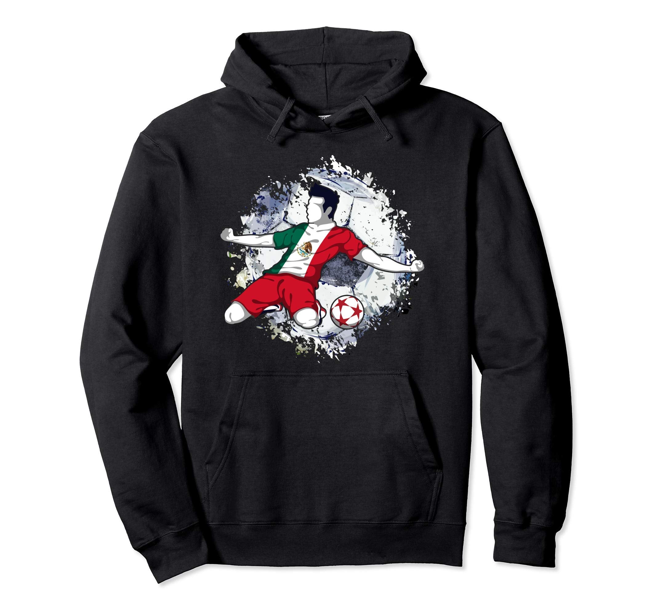 Mexico Soccer Mexican National Flag Hoodie - Fun Novelty Design Men Women - T-Shirt, Sweatshirt, Hoodie