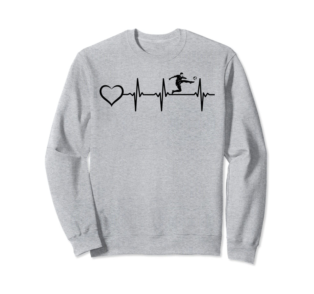 Soccer Heartbeat Heart Soccer Sweatshirt - Aesthetic Graphic Men Women - T-Shirt, Sweatshirt, Hoodie