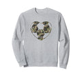 Soccer Ball Camo Heart Mom Fan Sweatshirt - Minimalist Print Men Women - T-Shirt, Sweatshirt, Hoodie