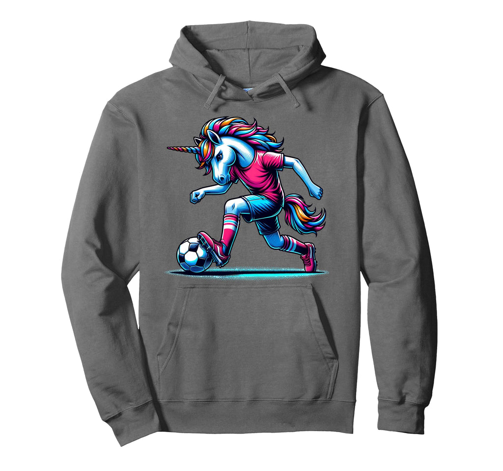 Footballer Unicorn Fans Soccer Team Hoodie - Custom Art Print for Adults - T-Shirt, Sweatshirt, Hoodie