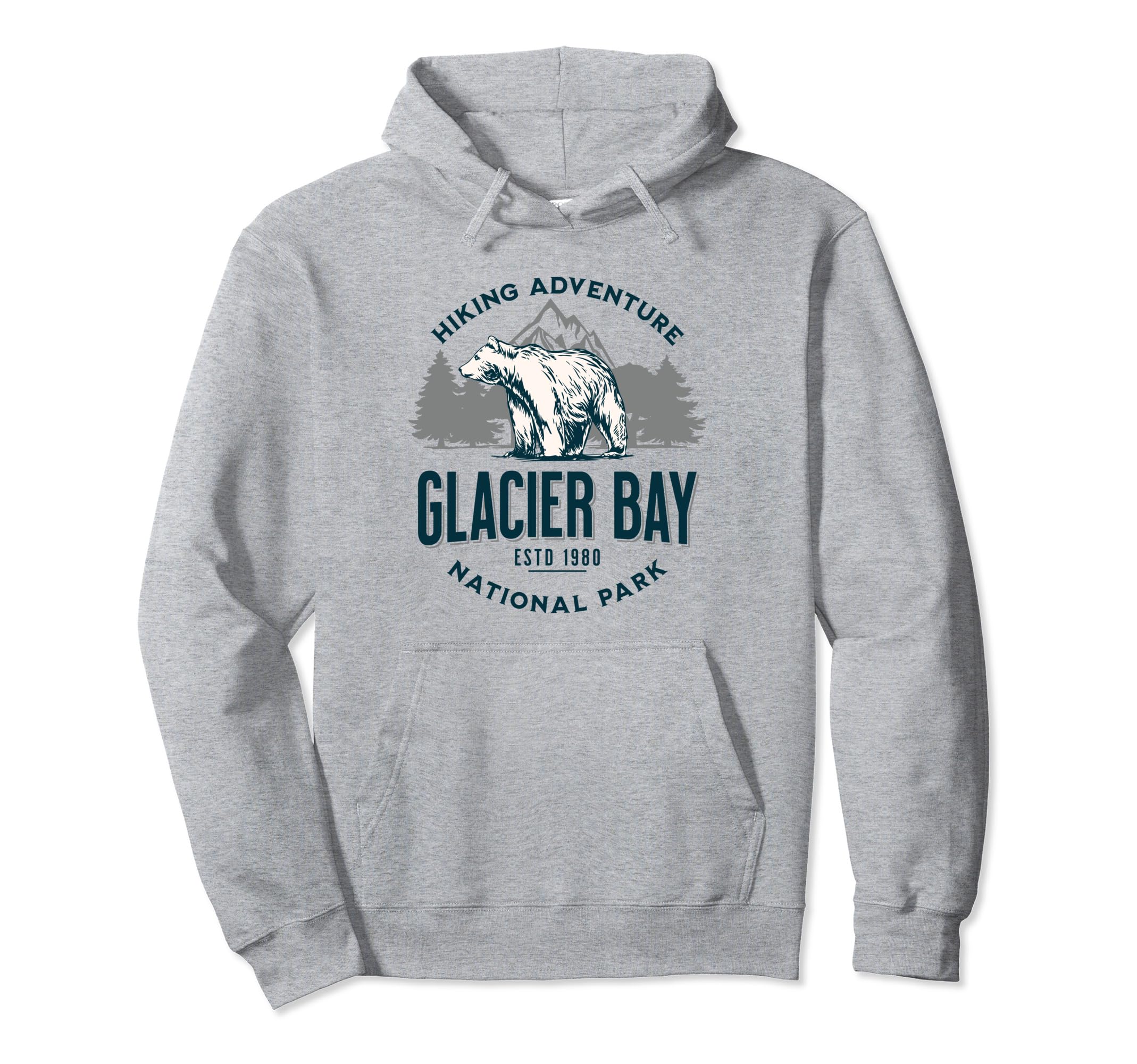 Glacier Bay Alaska Nature Mountains Hoodie - Fun Novelty Design for Adults - T-Shirt, Sweatshirt, Hoodie