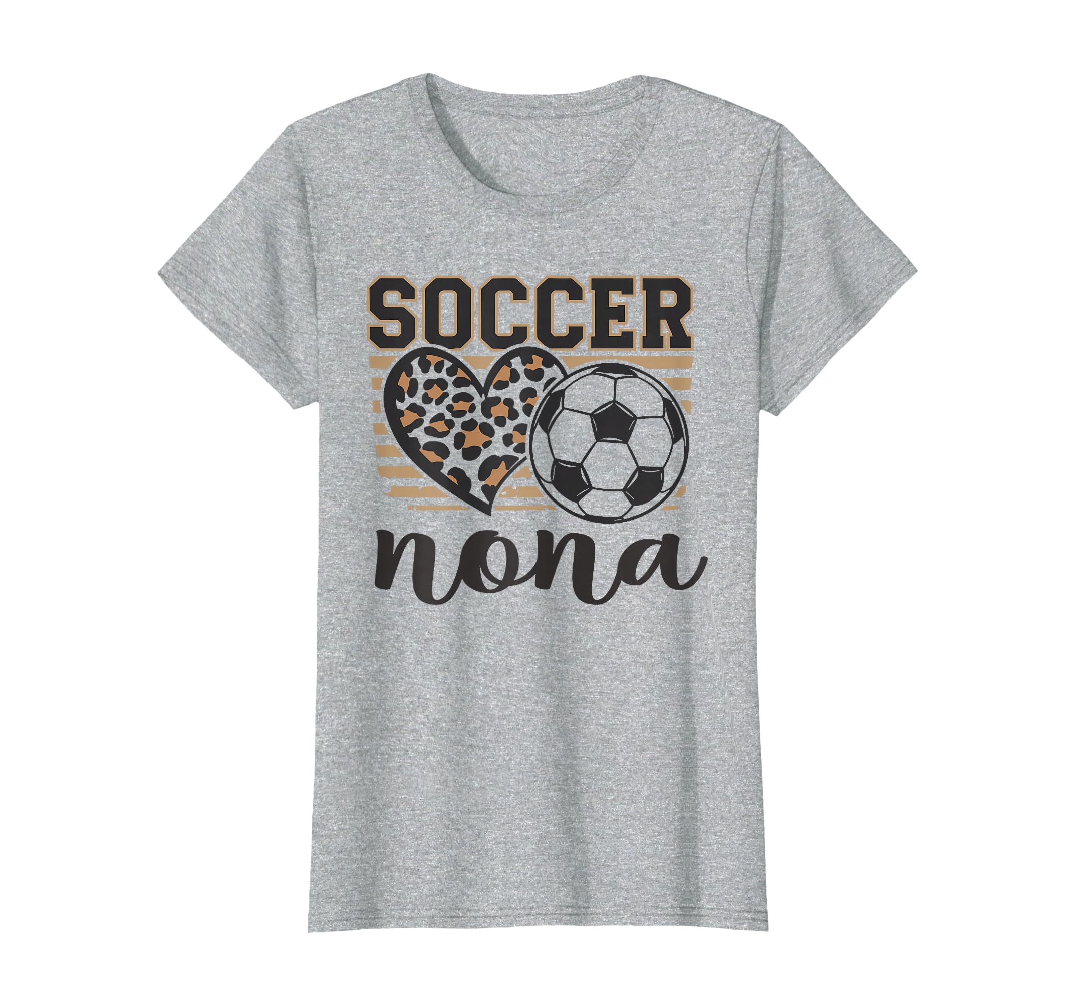 Soccer Nona Leopard Heart Family T-Shirt - Trendy Graphic Men Women - T-Shirt, Sweatshirt, Hoodie