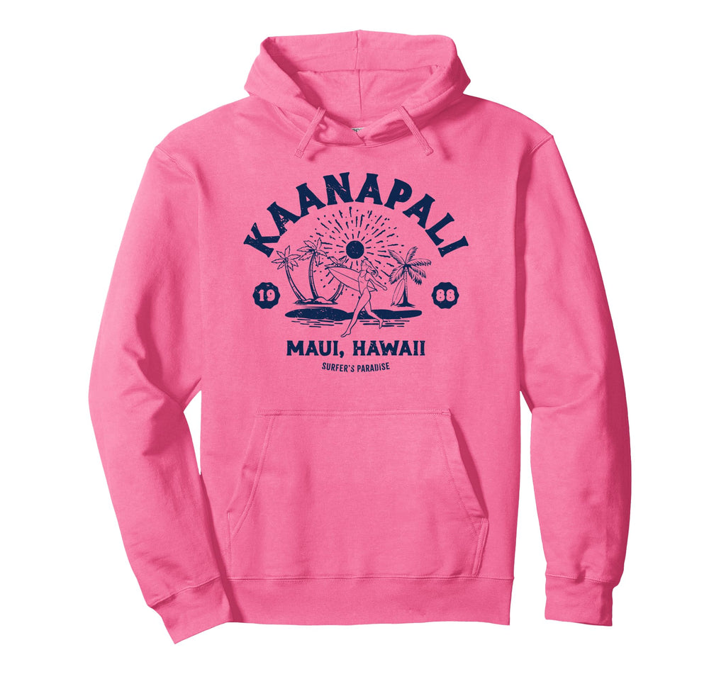 Surfing Kaanapali Beach Maui Hawaii Hoodie - Trendy Graphic Unisex - T-Shirt, Sweatshirt, Hoodie