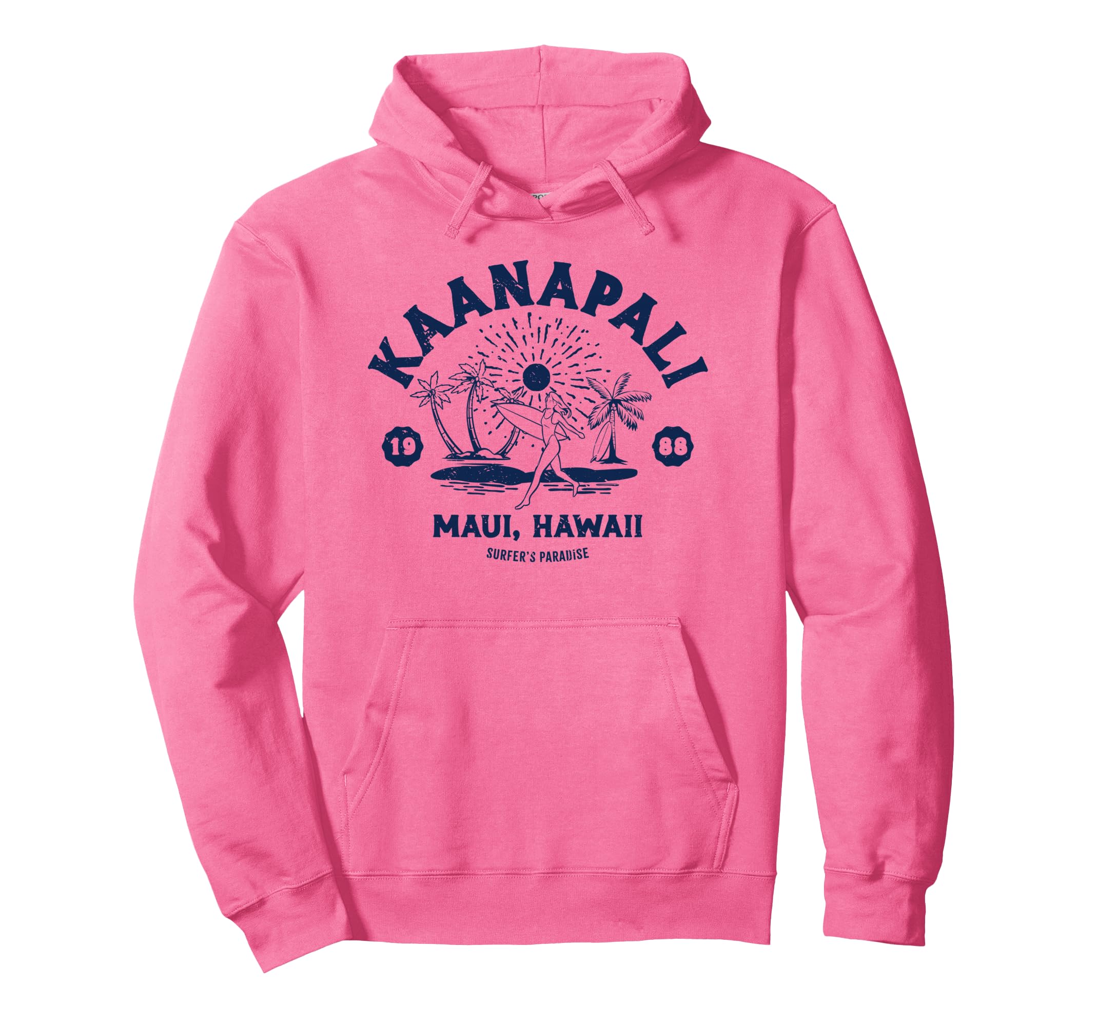 Surfing Kaanapali Beach Maui Hawaii Hoodie - Trendy Graphic Unisex - T-Shirt, Sweatshirt, Hoodie