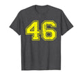 Number 46 Varsity Distressed Sport T-Shirt - Minimalist Print Men Women - T-Shirt, Sweatshirt, Hoodie