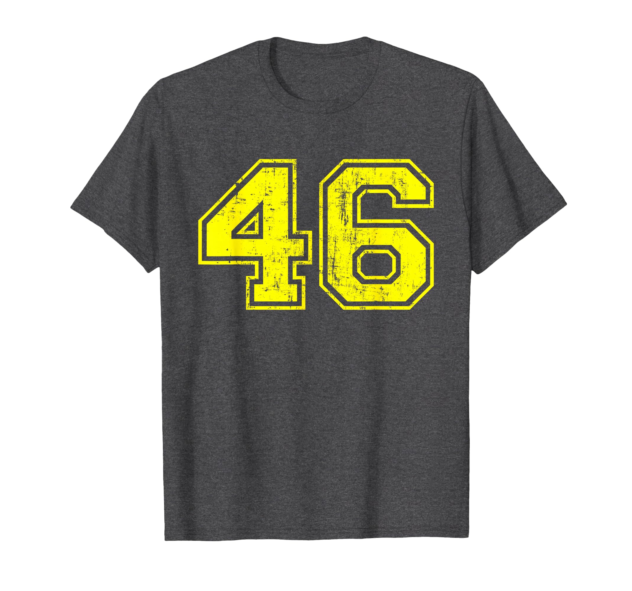 Number 46 Varsity Distressed Sport T-Shirt - Minimalist Print Men Women - T-Shirt, Sweatshirt, Hoodie